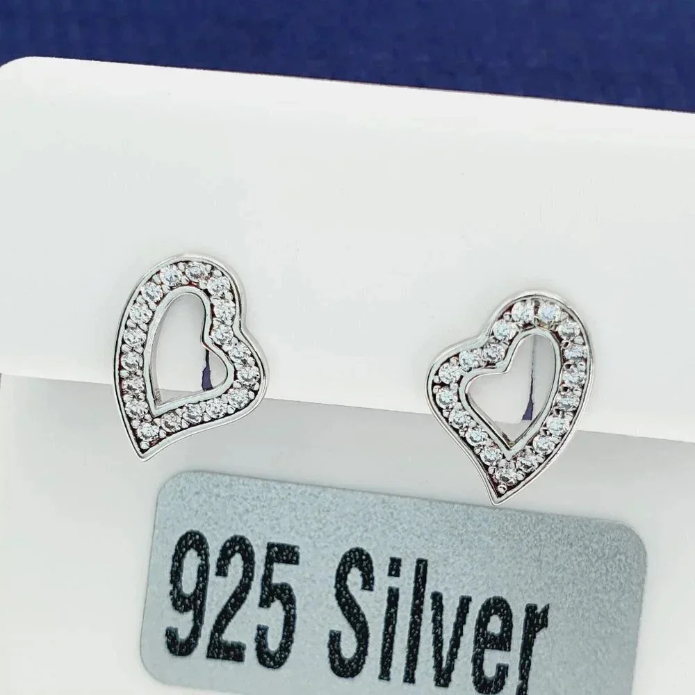 925 Sterling Silver CZ Stud Earrings for Women/Girl, US925P1234